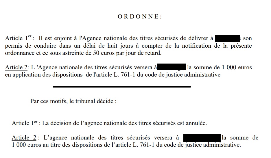 FRANCE 2: ANTS CONDAMNEE EN JUSTICE - Avocat permis de conduire