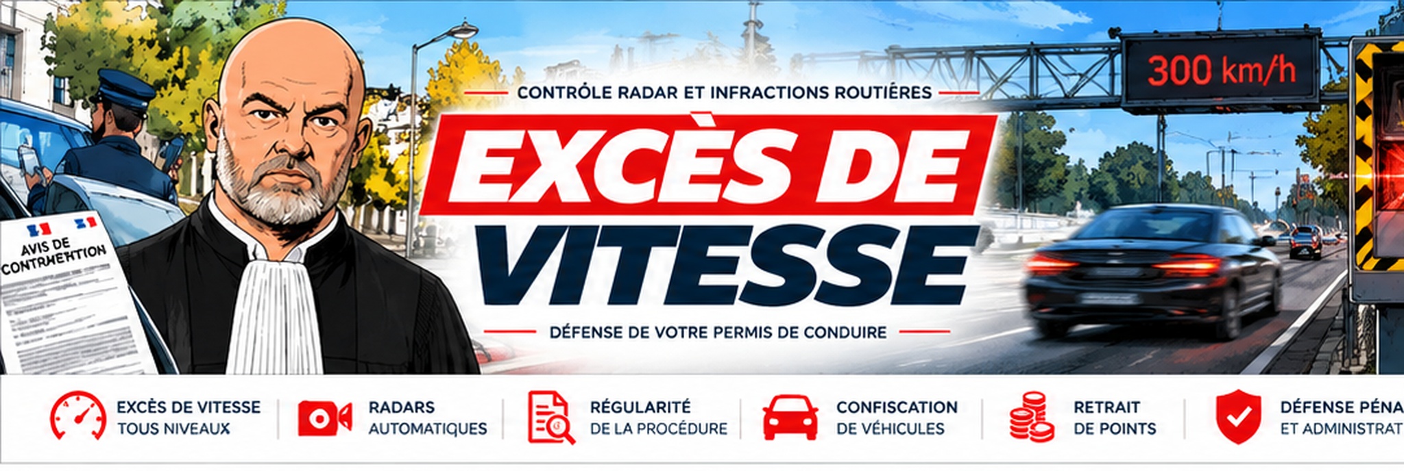 Exces de vitesse et radars - defense du permis de conduire