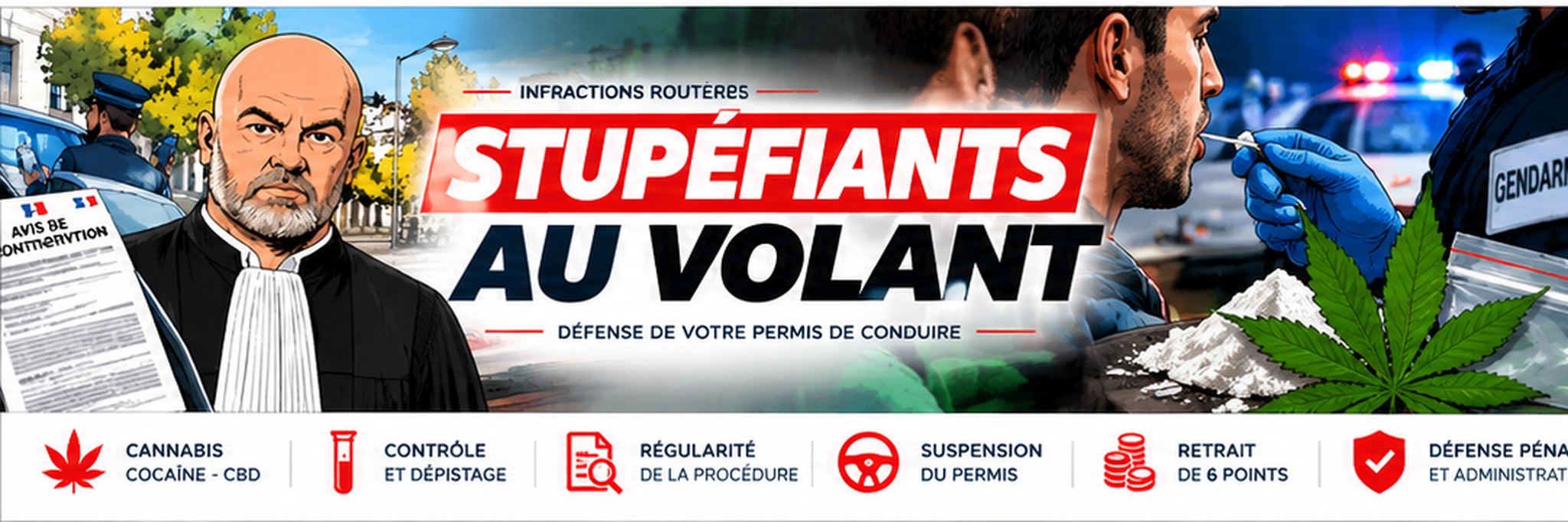 Stupefiants au volant - defense du permis de conduire