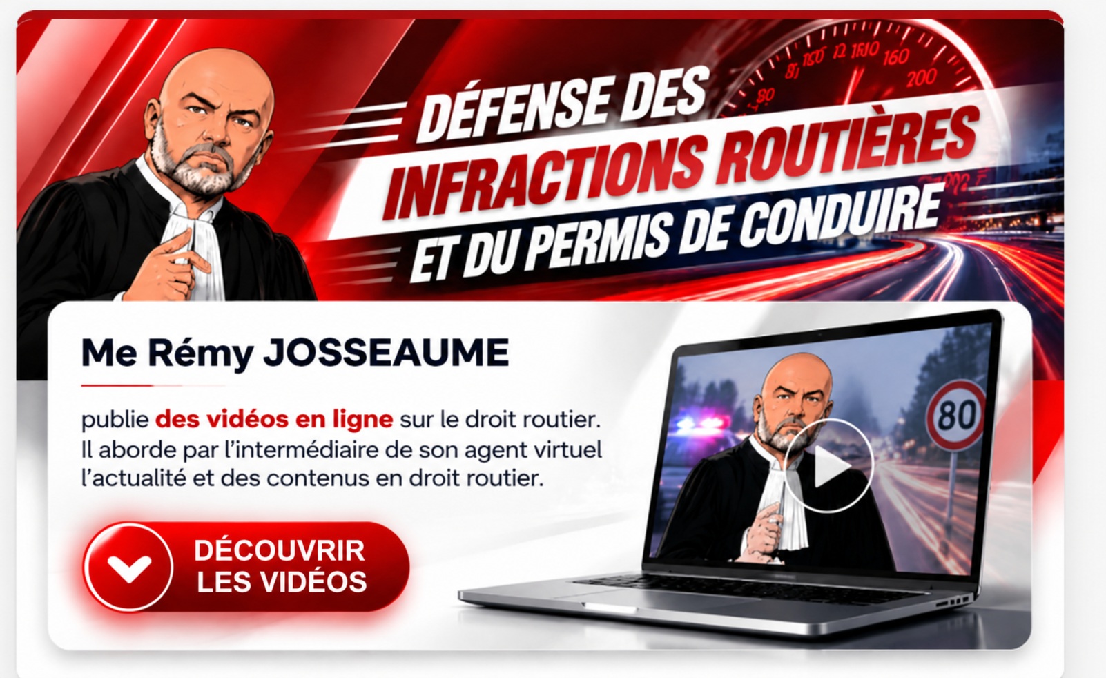 Me R�my JOSSEAUME - vid�os en ligne sur le droit routier